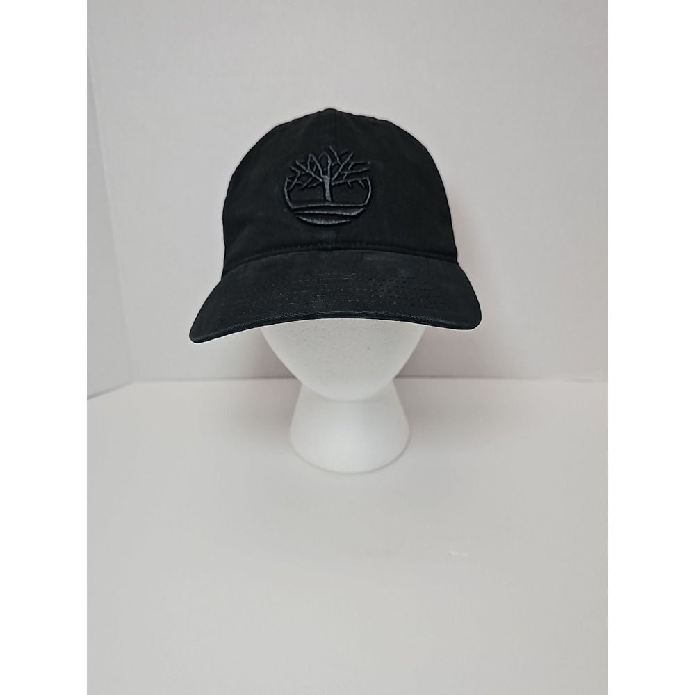 Timberland Black Tonal Logo Baseball Cap Adjustable Strapback Hat